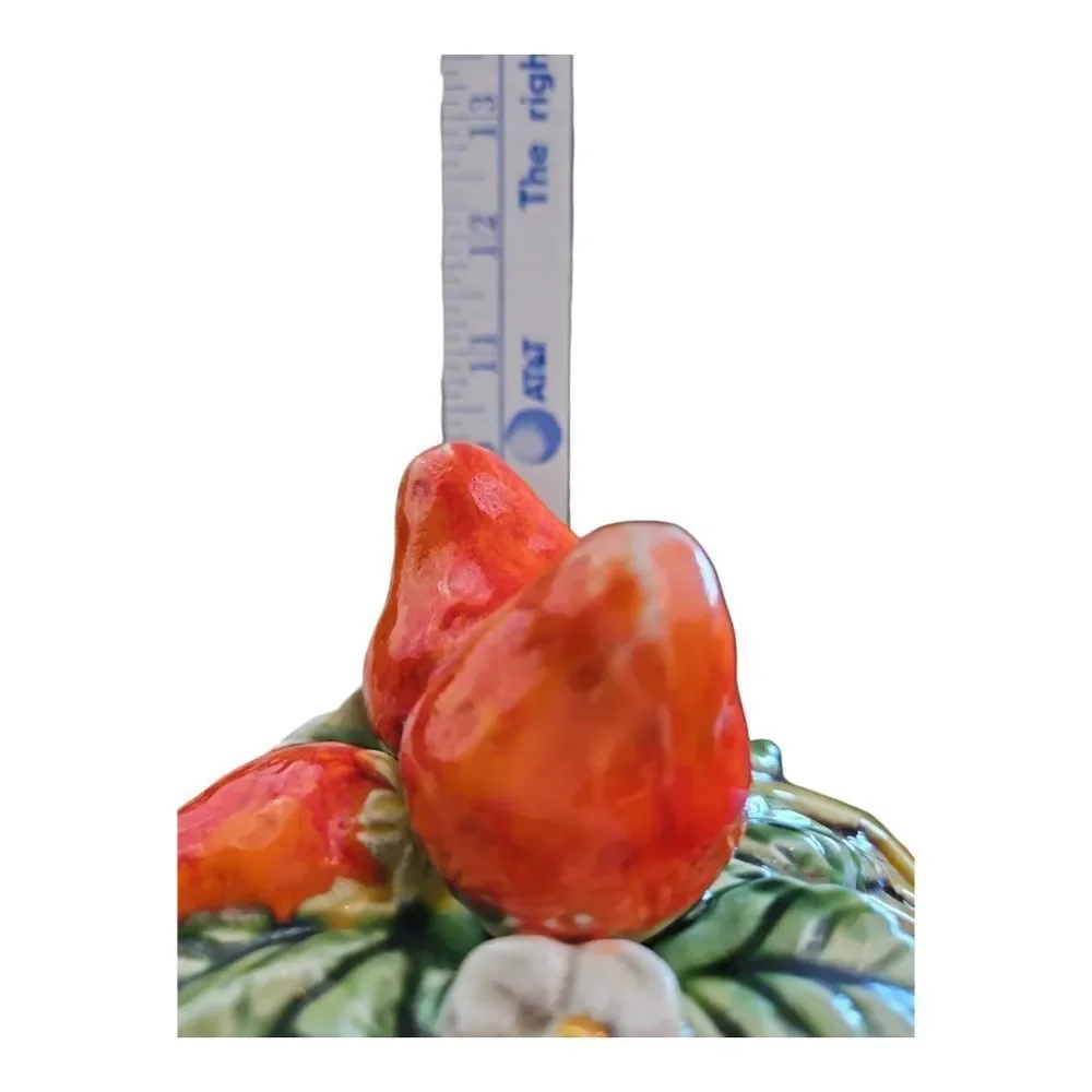 Vintage MCM Ceramic Strawberry Large Ceramic Canister